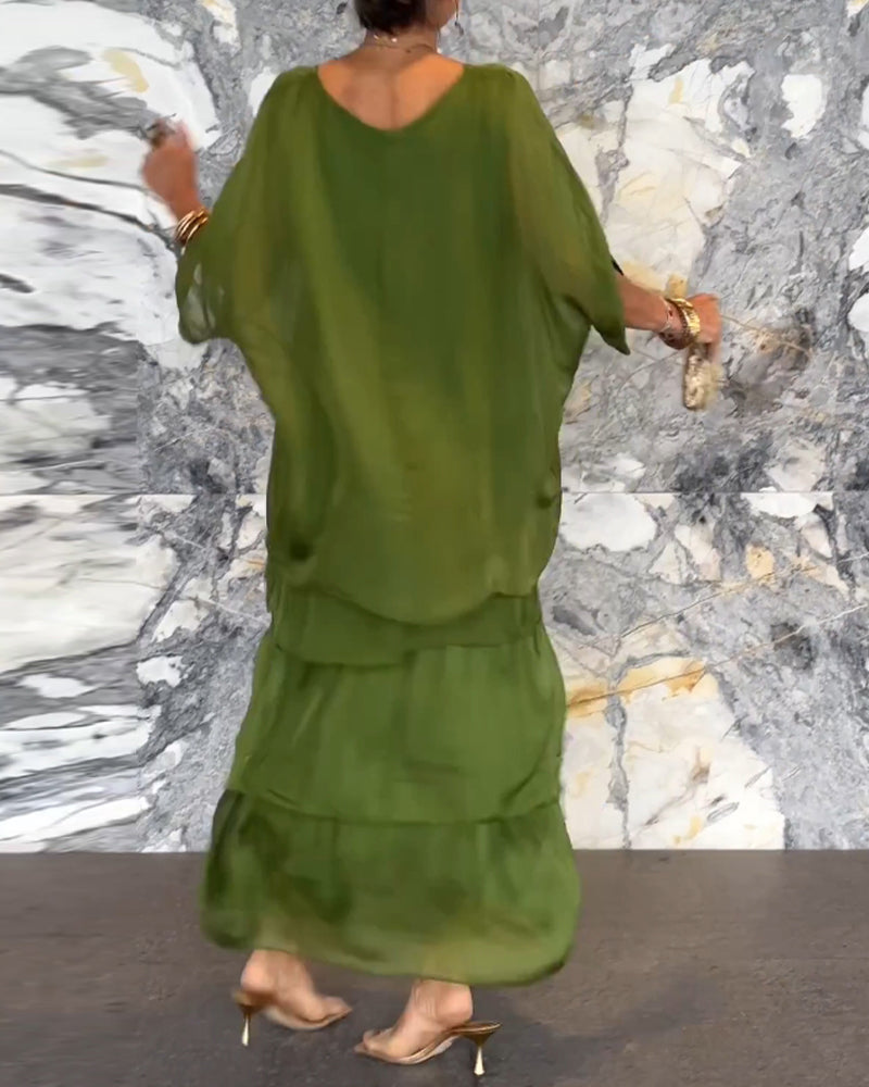 Artistic Loose Maxi Dress – Effortless Style for Every Season