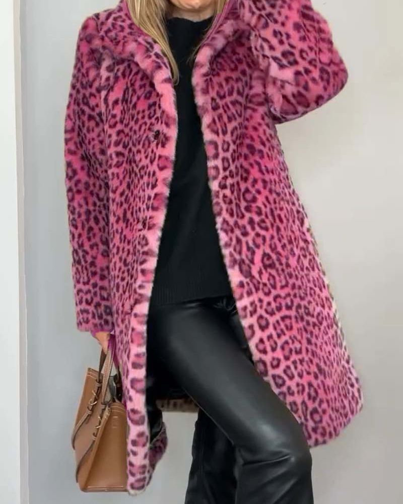 Leia Leopard Print Longline Coat – Bold, Chic & Made to Turn Heads