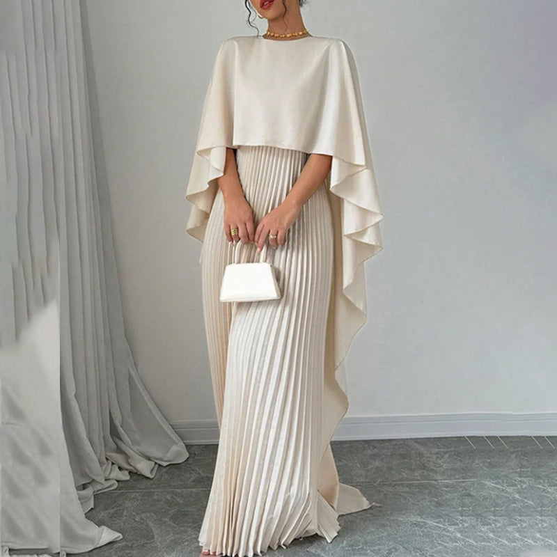 Elegant Asymmetrical Pleated Dress – Refined, Flowy & Unique