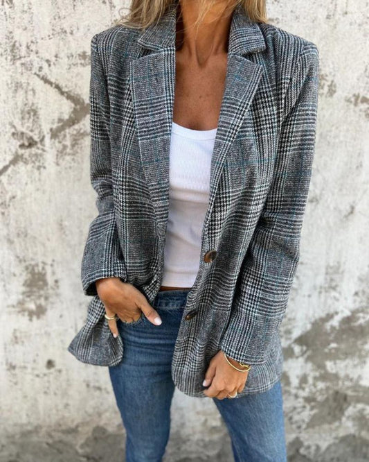 EIRA - Timeless Checkered Blazer for Women