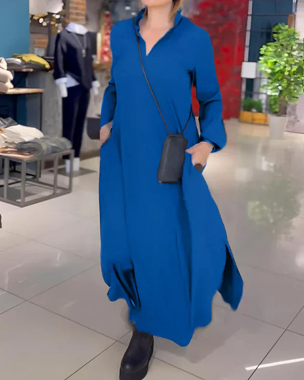 Loose Fit Maxi Dress with Slit – Effortless Aussie Style & Comfort