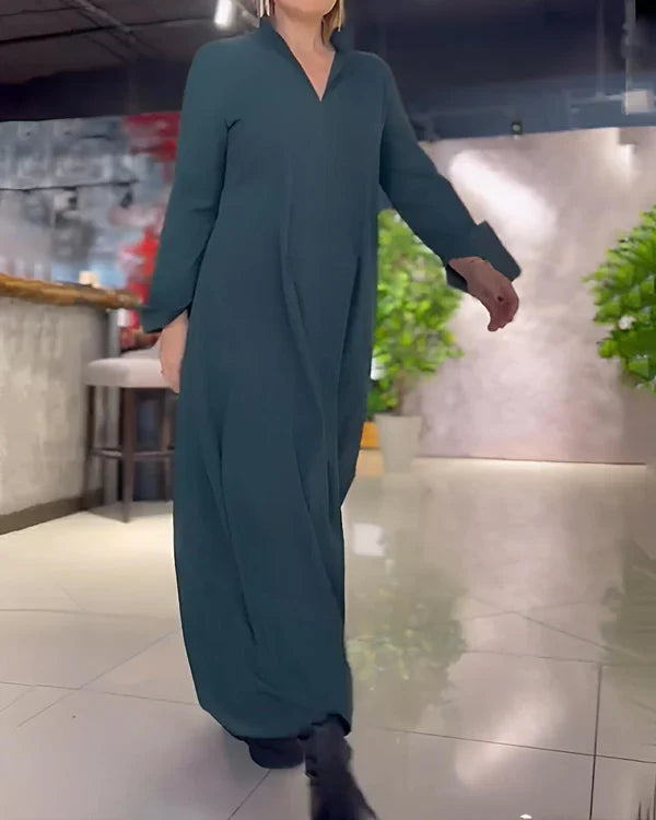 Loose Fit Maxi Dress with Slit – Effortless Aussie Style & Comfort