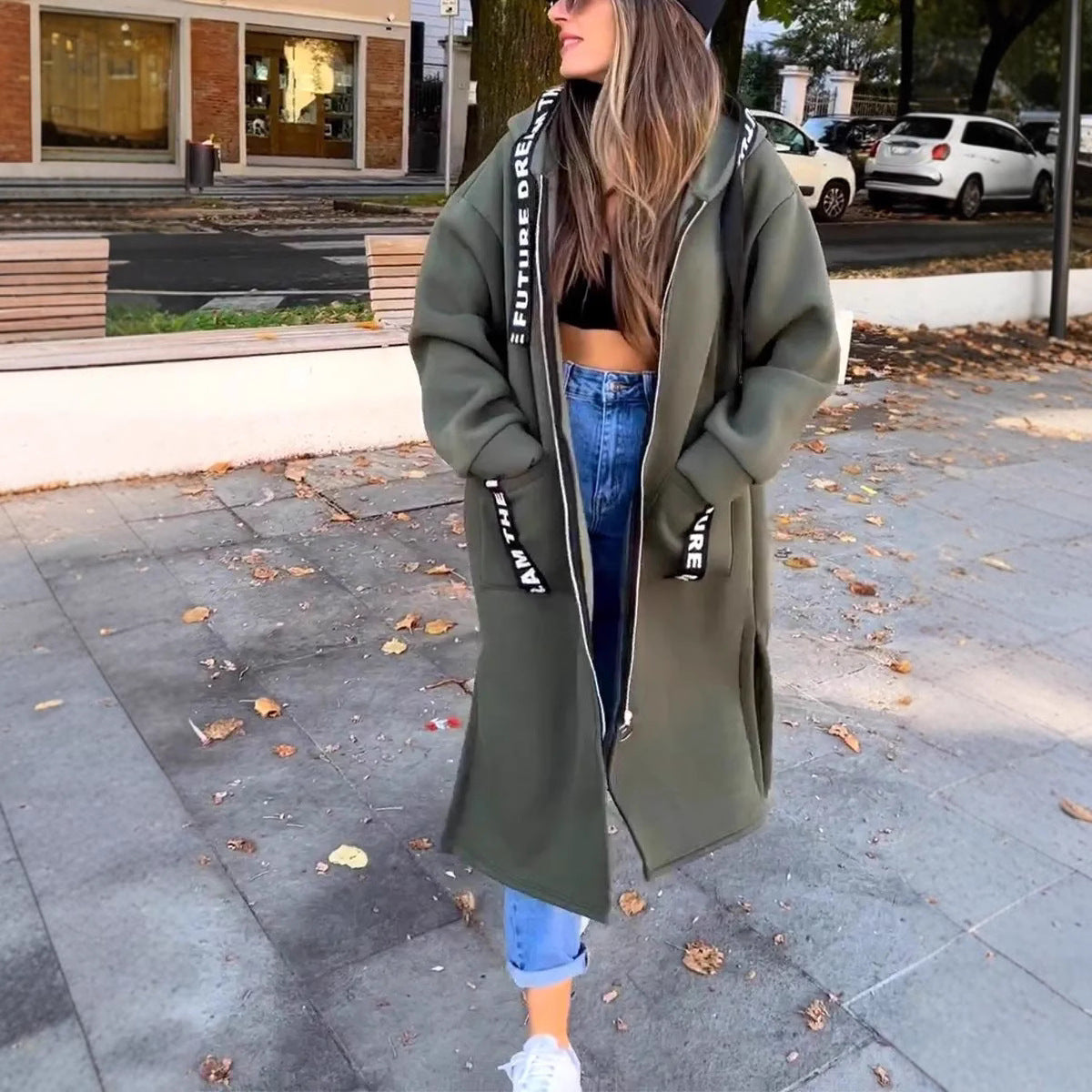 🔥2025 Neuankömmling Vorverkauf✨ Langes Damen-Sweatshirt mit Kapuze🍂