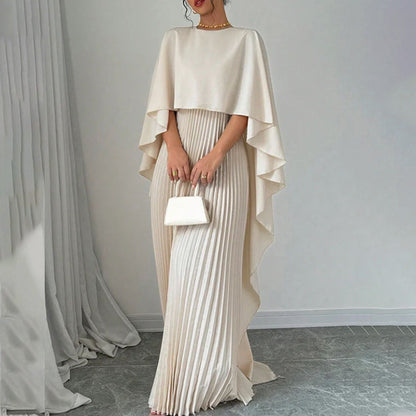 Elegant Asymmetrical Pleated Dress – Refined, Flowy & Unique